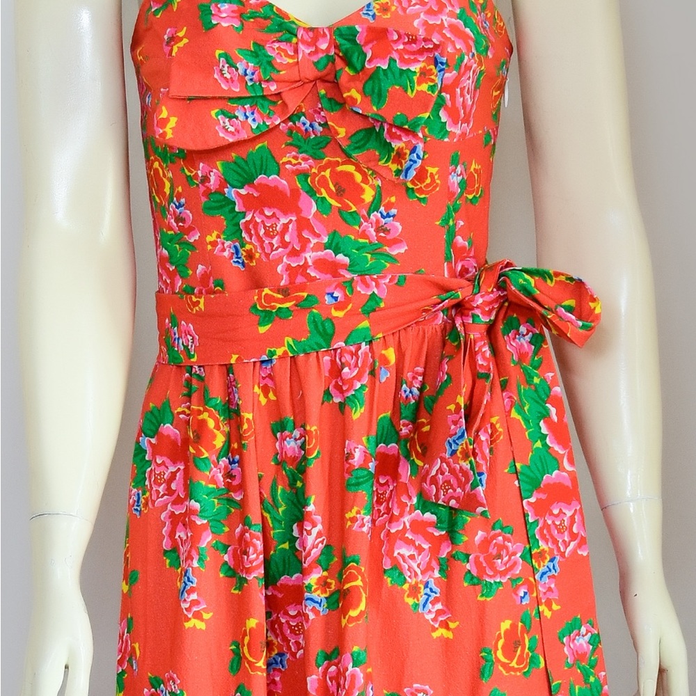RHODE RED PRINTER TUBE LONG DRESS